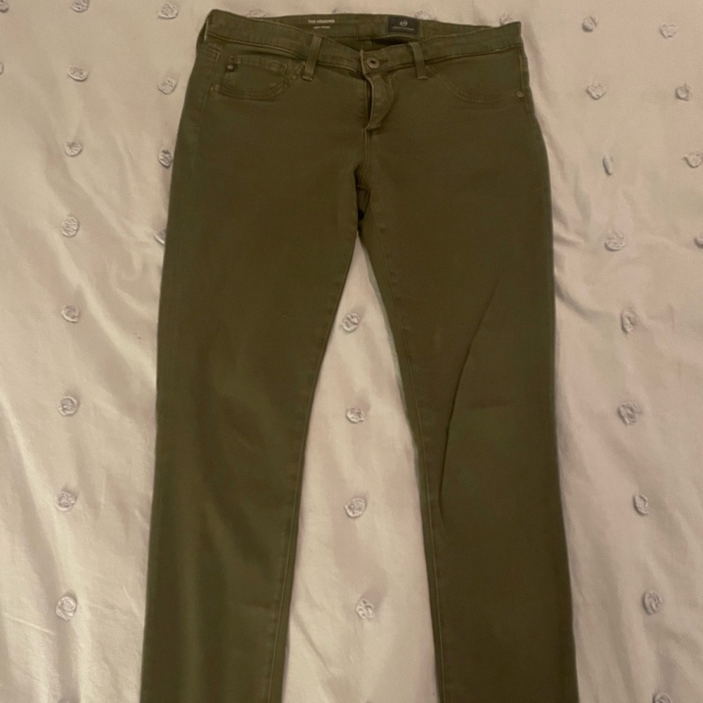 AG Super Skinny Green Jean Leggings